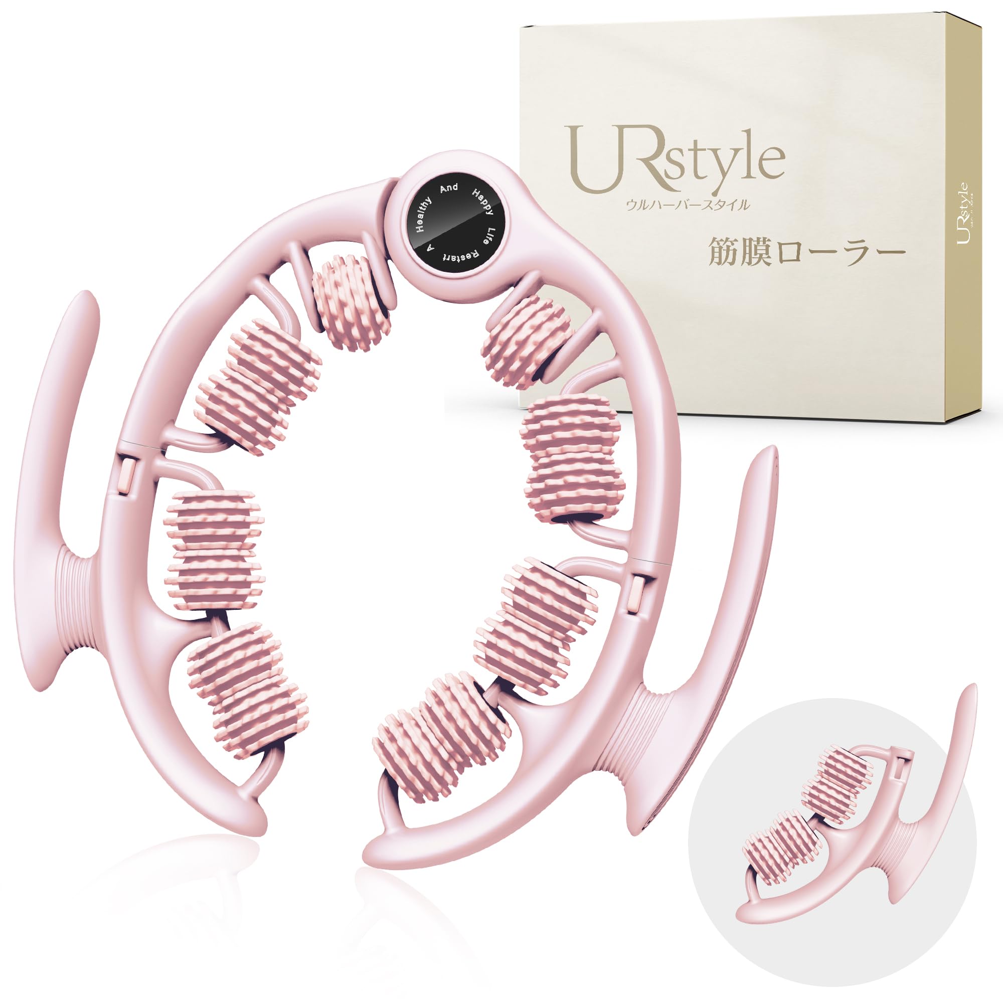 Myofascial Roller [Removable Handle & Full Body Care] Massage Roller, Muscle Release Roller, Muscle Release Roller, 180° Opening, Calf/Cellulite Relie