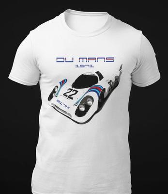 T-shirt 100% Cotone Uomo 1971 917K Auto da Corsa Top