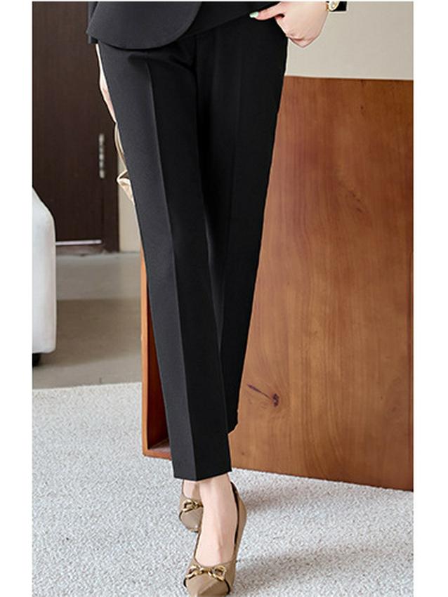 Women's Slim-Fit Ruffle Suit Set for Professional Spring Wear