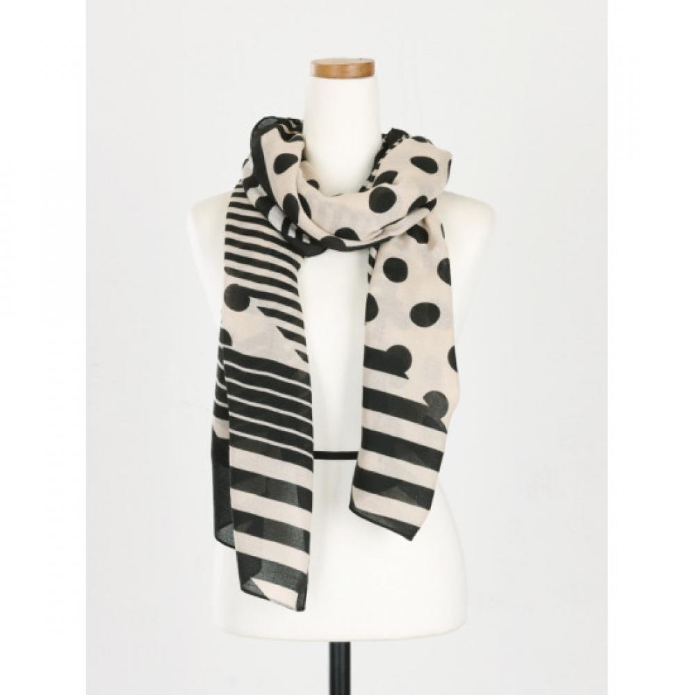 Shop   Women Dot Fashion Long Scarf Ivory Drn Wsc 0774