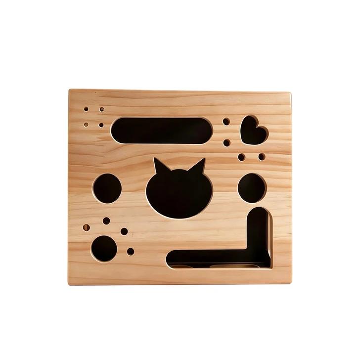 Interactive Scratcher Puzzle Toy Box for Cats