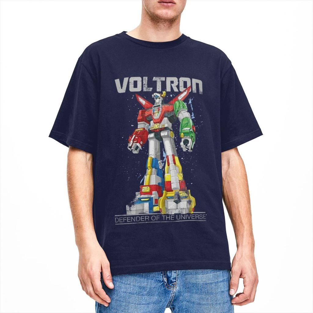 Unisex Unisex's T-Shirts Voltron Legendary Defender Fashion Pure Cotton Tee Shirt Short Sleeve Robot Anime T Shirt Tops Big Size