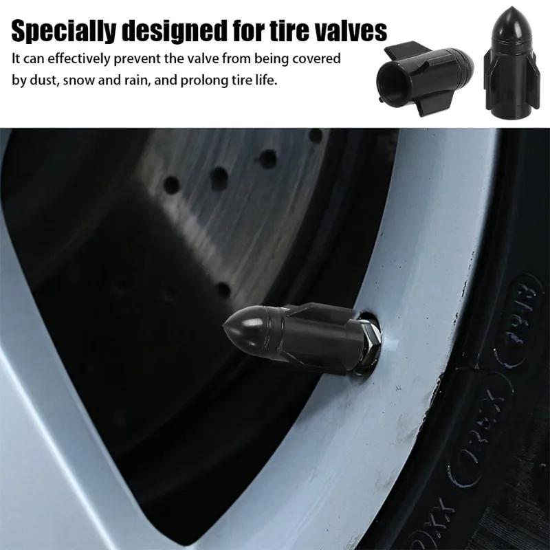 Tire Valve Caps Aluminum Tire Valve Chamber Rod Cap Dust Cover for Truck Bicycle Car Motorcycle Rim Valve Stems Caps Accessories