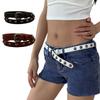 PU Leather Waist Belt with Pin Buckle Harajuku Rivet Waist Belt Woman Girls Jeans Dresses Skirt Coat Thin Waistband