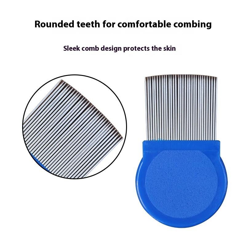 6Pcs/set Pet Flea Comb Stainless Steel Head Lice Comb Fine Tooth Dogs Cats Grooming Combs Dematting Tool Pet Dandruff Combs