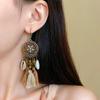 Bohemian Ethnic Style Earrings Women'S Retro Temperament Long Fringed Jewelry Maillard Style Vacation Earrings