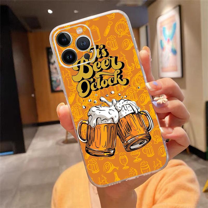 

Summer Beer Phone Case Carcasa Funda For iPhone 17 Pro Max Air 16 15 14 13 Pro Max 15 16 Pro 15Plus Case iphone 15Plus