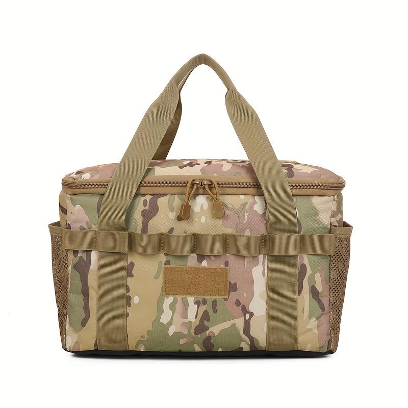 Outdoor Camping Tactical Bag - 14L Large Capacity Multi-Functional Tool & Picnic Gear Organizer with Multiple Compartments Black