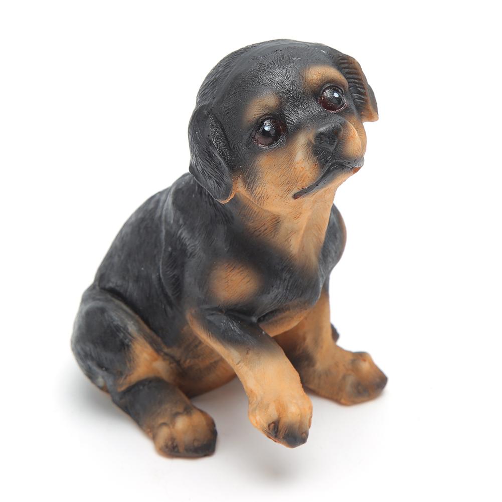 4PcsCelsiusSet   Cute Puppy Dog Statue Sculpture Ornaments Resin Craftwork Home Courtyard Garden Decoration
