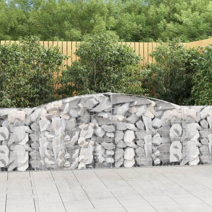 VidaXL 4x Arched Gabion Baskets Arched Gabion Cages Gabion Walls Garden Fences Terrace Outdoor 3146855
