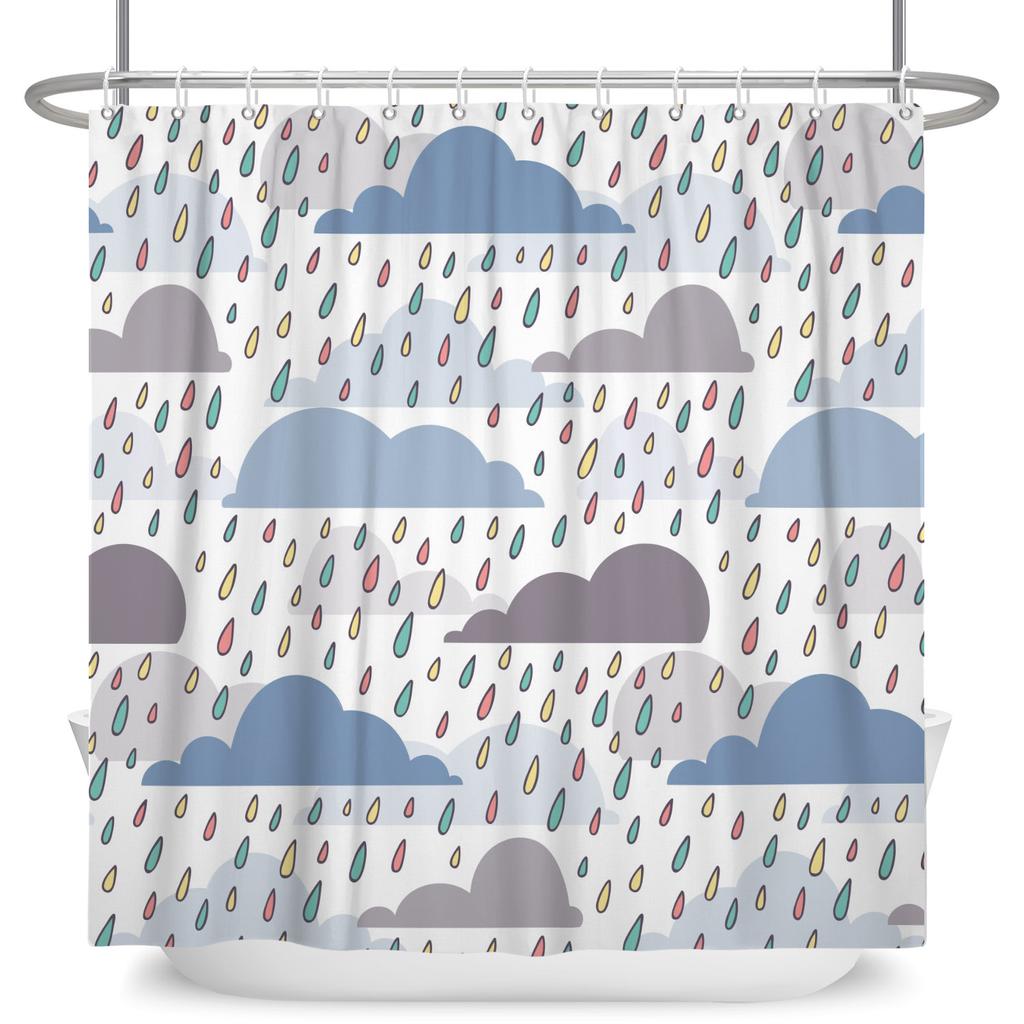 Cute Cartoon Animal Shower Curtain Waterproof Bath Curtain Bathroom Decor Kids Friendly Design Multiple Fun Patterns With Hooks