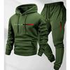 Tuta con felpa con cappuccio da uomo Set Tuta Misto cotone Abbigliamento da casa Giovani Adulti