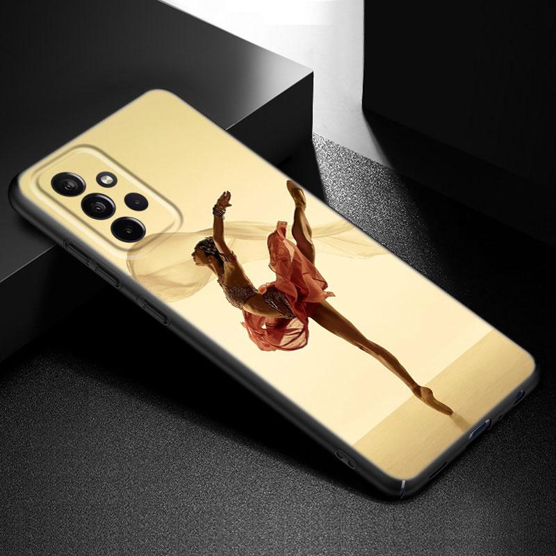 Ballet Dancer Phone Case For Samsung Galaxy A21 A30 A50 A52 S A13 A22 A32 A33 A53 A73 5G A11 A12 A31 A51 A70 A71 A72 Black Cover