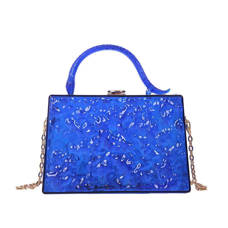 Acrylic Transparent Jelly Bag New 2025 Mori Soft Girl Ins Ice Crack Personalized Portable Messenger Box Bag