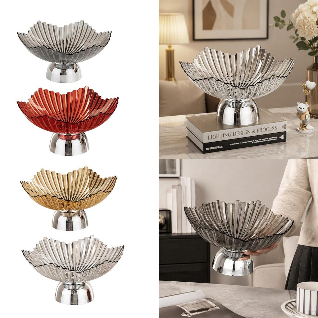 Pedestal Fruit Bowl Decoration Portable Elegant Stylish Decorative Multifunctional Snack Storage