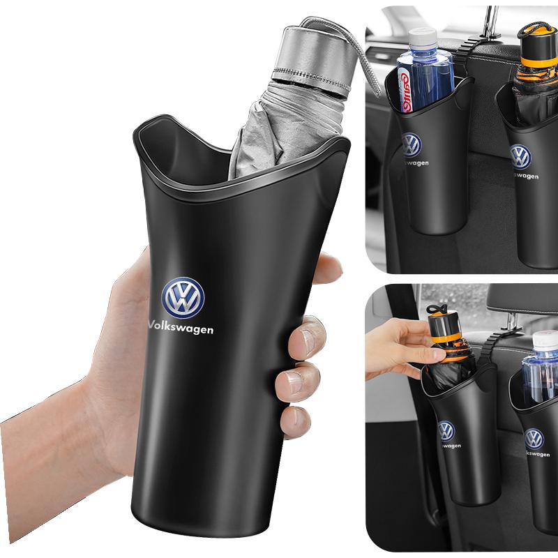 1/2Pcs Car Styling Car Storage Box Umbrella Garbage Organizer Bucket For Volkswagen Tiguan Golf-4 5 6 7 MK6 B5 B6 B7 Jetta Lavida Polo Tiguan Passat