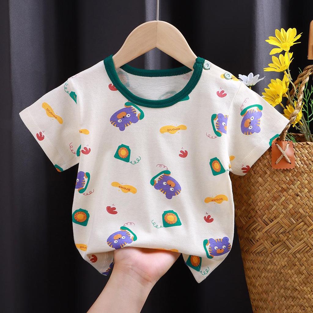 Children's Pure Cotton Short-Sleeved T-Shirt: Summer Style for Girls & Boys