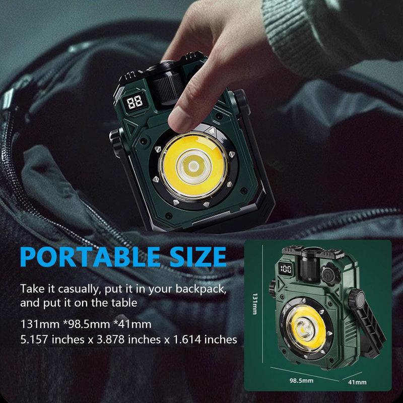 Rechargeable Hook Outdoor Emergency Camping Lamp,Super Bright Portable COB Flashlight,SOLAR CHARGING Torch,5 MODES.Magnetic