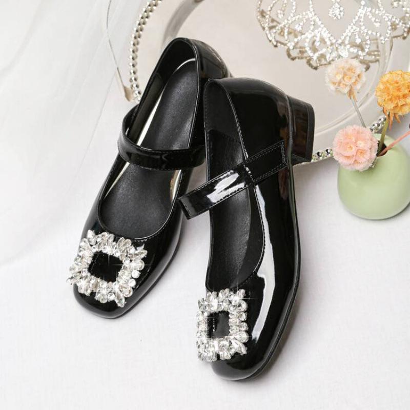 New girls' princess shoes non-slip soft-soled leather shoes medium and older children's shoes girls' student shoes wear children's single shoes in al