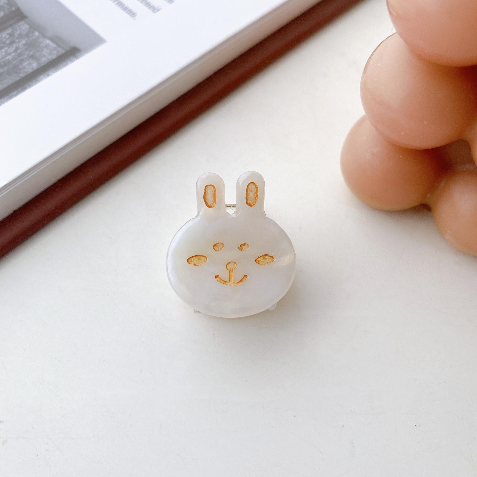 

Игривая и стильная заколка для волос в виде кролика, придающая милый акцент повседневным прическам для женщин Gemstone White