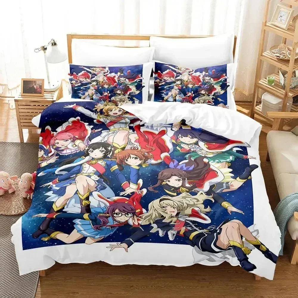 Anime Revue Starlight Bedding Set Boys Girls Twin Queen Size Duvet Cover Pillowcase Bed Kids Adult Fashion Home Textileextile