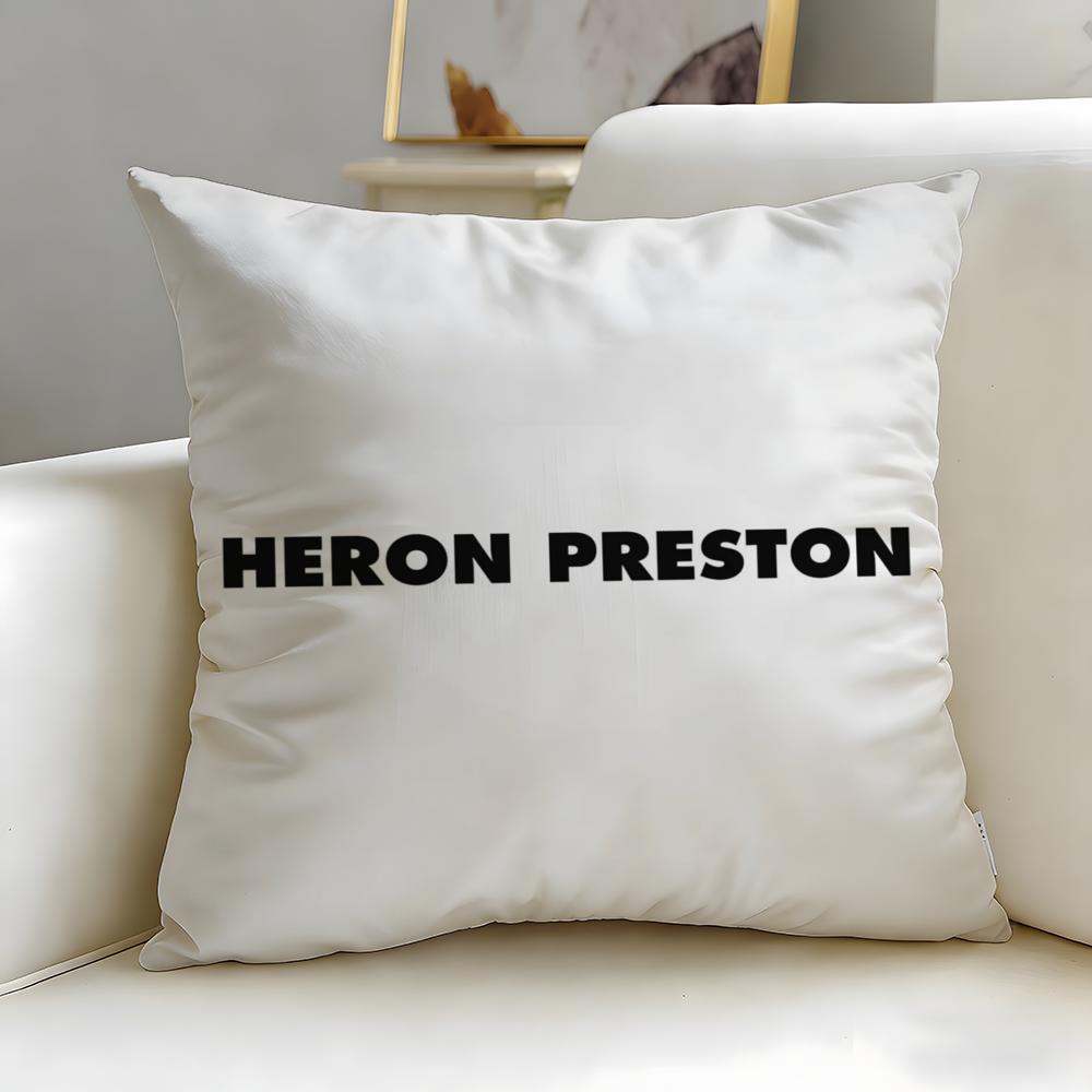 Popular Fashion Brand Heron Preston Cushion Cover Soft EasyWash Pillow Case Versatile for Couch Bed Travel and Office