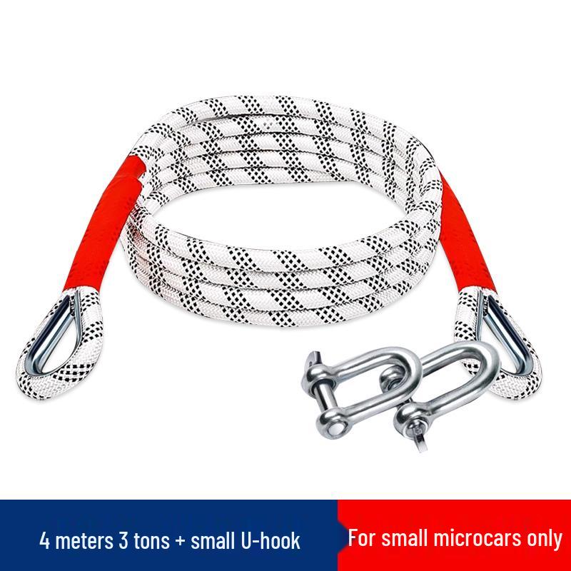 Heavy-Duty 10-Ton Tow Strap with Anti-Wear Hook for Off-Road and Small Vehicles