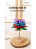 Creative Wooden Rotating Flower Decompression Toy