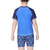 Boys Swimwear Set Short Sleeve Rash Guard Top Matching Trunks Hat Beach Swim Outfit