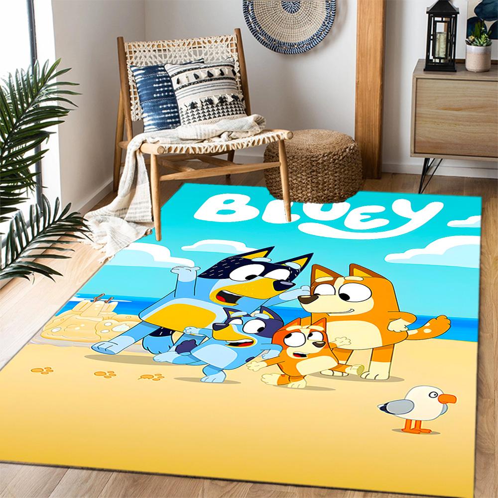 Bluey's Bus Adventure Floor Rug Office Rug Suitable for Outdoor Kitchen Bedrooms Decorate room Anti-slip Rug Decorate Offices