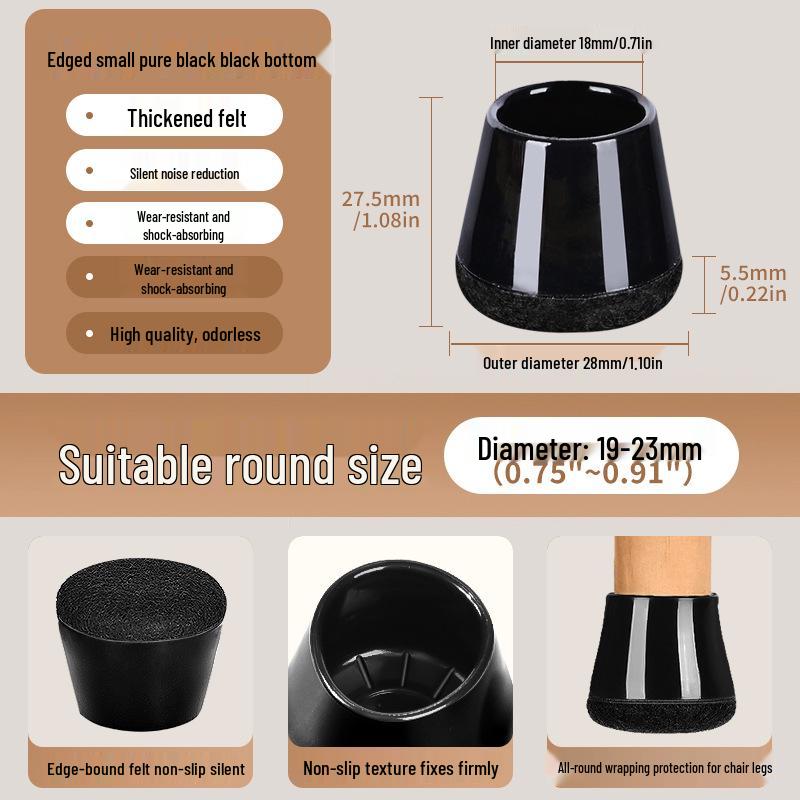 Reinforced Non-Slip Silent Chair and Table Leg Covers with Wear-Resistant Foot Pads
