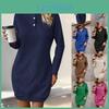 Sweatshirts Long Fall Womens Dresses Sleeve Fleece Sweaters Pullover Clothes With Pockets