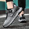 Live Summer and Autumn New Men's Shoes Transparent Mesh Breathable Ice Silk Cloth Rotating Buckle Student Outdoor Sports Lightweight Running Shoes