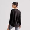 Loose Drawstring Athletic Long-Sleeve Top