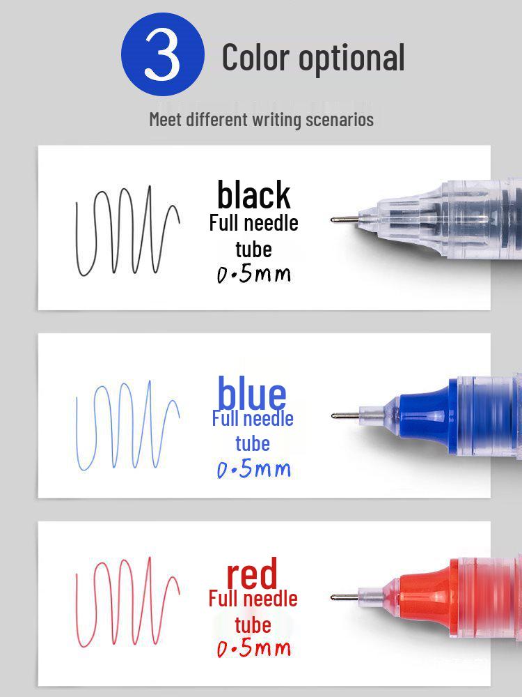 Xuedele Sneldrogende Balpen: Gelinkt, Zwarte/Rode Opties, Volledige Naaldpunt, Op Waterbasis.