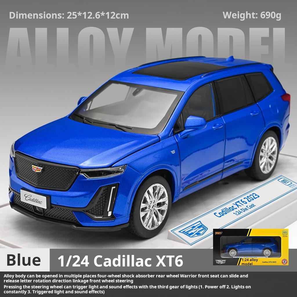 1:24 Cadillac XT6 Exquisite Alloy Simulation American Family SUV Car Model Decoration Toy Off-Road Vehicle Boys' Gift Collection