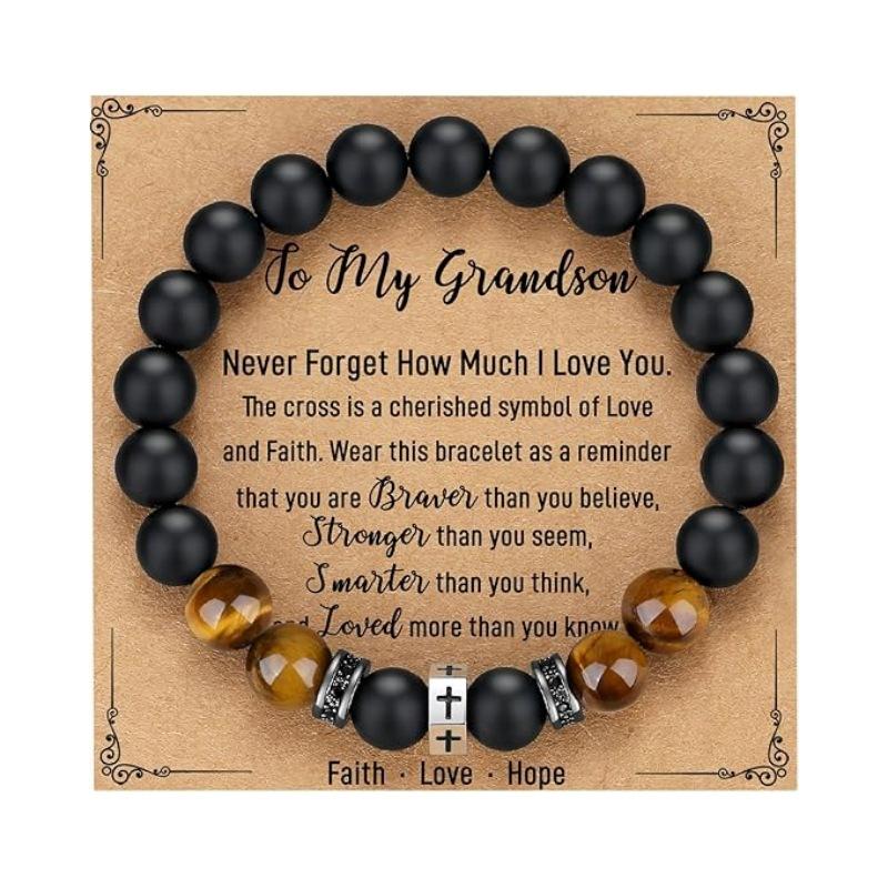 JYL TS Bracelet  Men's Hexagon Cross Eye Adjustable Invokes Protection
