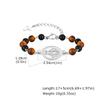 Trendy Stainless Steel Virgin Mary Cross Pendant Tiger Eye Stone Black Agate Natural Stone Bracelet for Men Classic Jewelry