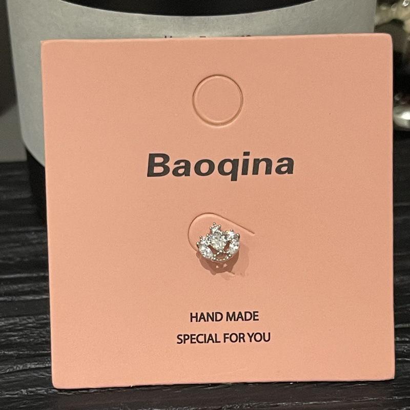 Pink Card Baoqina Flat Threaded Cartilage Stud: Trendy Cross-border Hot-Selling Piercing Jewelry