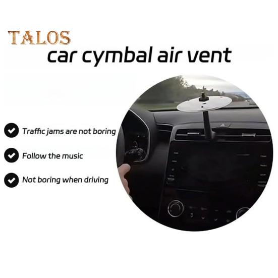 2Pcs Car Vent Mini Drum Crash Cymbal for Car Vent Car Dashboard Percussion Turn Your Ride Into A Rhythm Zone Drummer Car Accessory