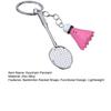 Keychain Pendant Simulated Badminton Racket Charm Mini Key Chain Zinc Alloy Pendant Personalized Bag Accessories