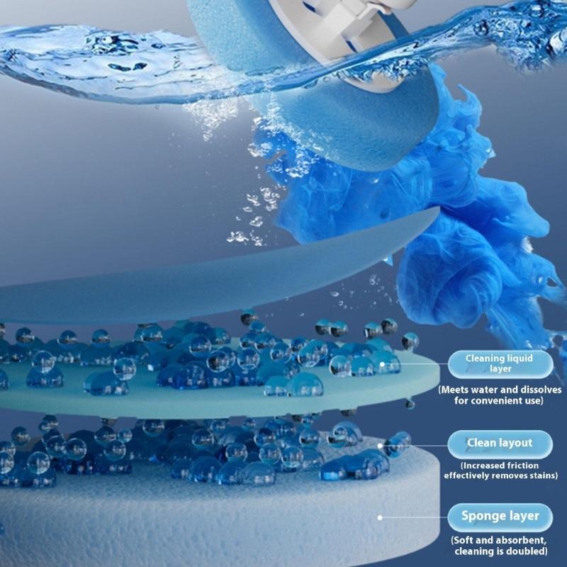 Automatic Spin Toilet Scrubber Motorized Toilet Brush Wall Mounted Design Replaceable Brush Head for Deep Cleaning