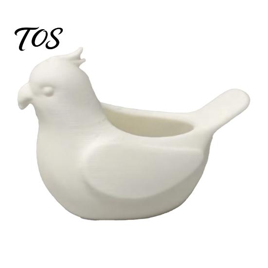 Handheld Size Plant Holder Bird Shape Flowerpot, Durable PLA Flower Pot, Healing Unique Desktop Soft Decoration 3D Printed Creative Planter,