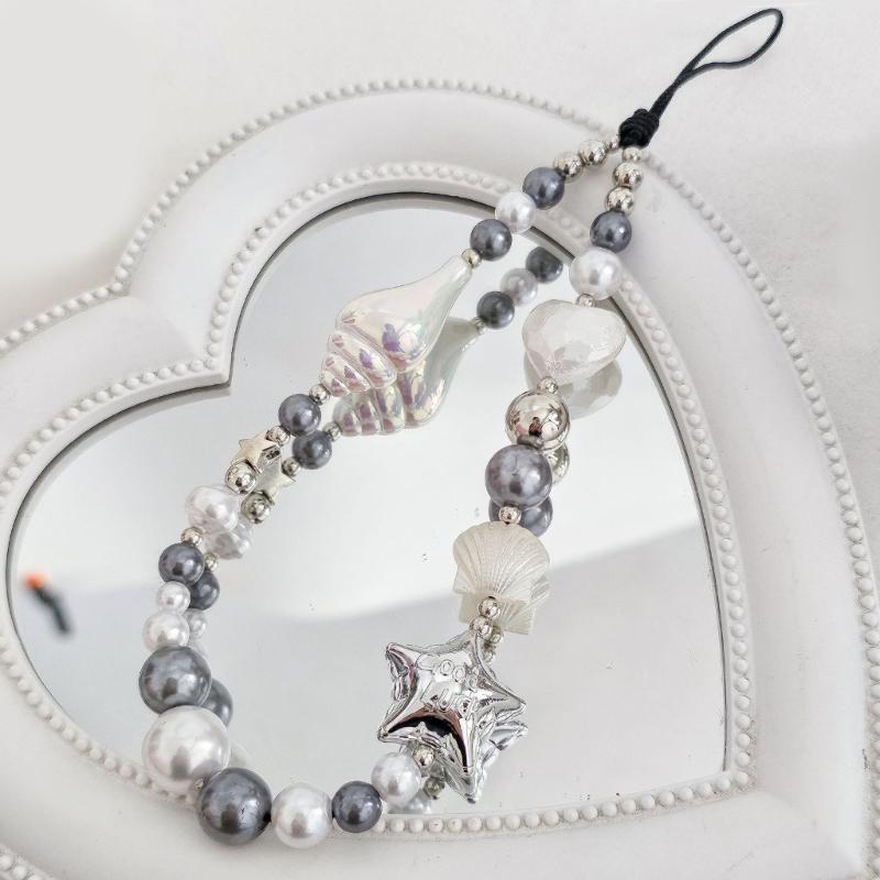Women Girls Cellphone Pendant Mobilephone Hanging Cord Elegant Handmade Beaded Telephone Strap Jewelry Fashion Accessory