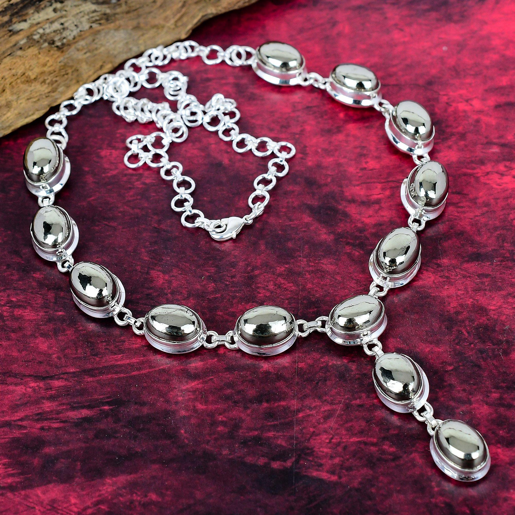 

Ожерелье из золотого пирита ручной работы, ожерелье из стерлингового серебра 925 пробы, антикварное украшение, для подарка на помолвку