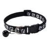 Pet Collar Dog Paw Print Bell Cat Collar Footprint Dog Collar Adjustable Collar