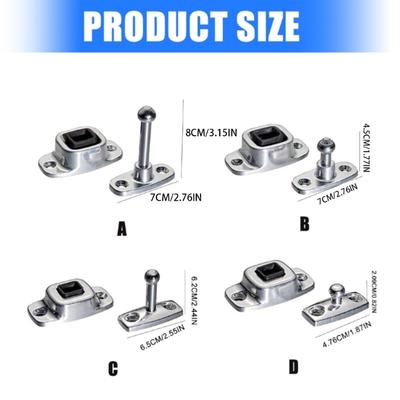 Alloy Rustproof Door Catches Holder Stopper with Anti Collision Buffer for Impact Protection During Door Operation