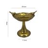Pedestal Planter Open Top Design Ornate Metal Vase with Base for Tabletop Display, Dining