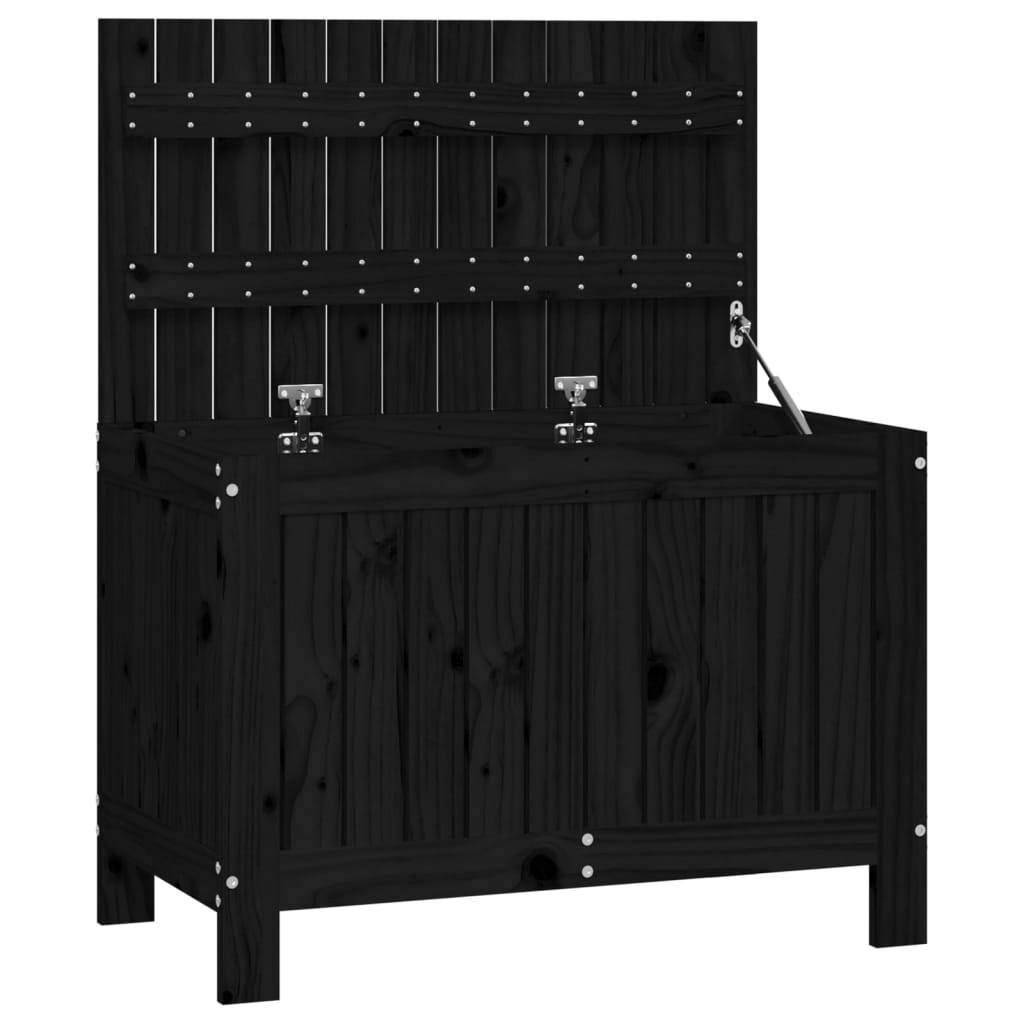 Vidaxl Garden Chest, Black, 76X42.5X54 Cm, Pine