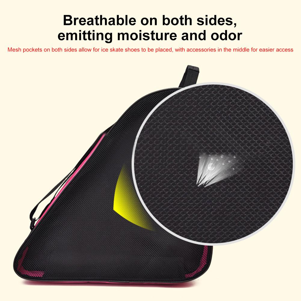 Kids Travel Ice Skating Backpack Breathable Thicken Skates Storage Bag with Sides Mesh Pockets Roller Skate Accessories for Kids